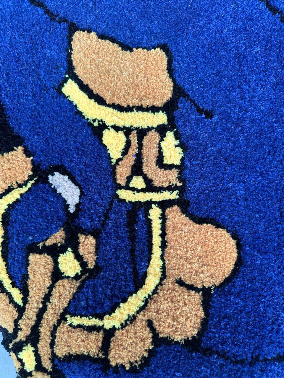 Tufted Tibetan Meditation Rug - Vajra Hand