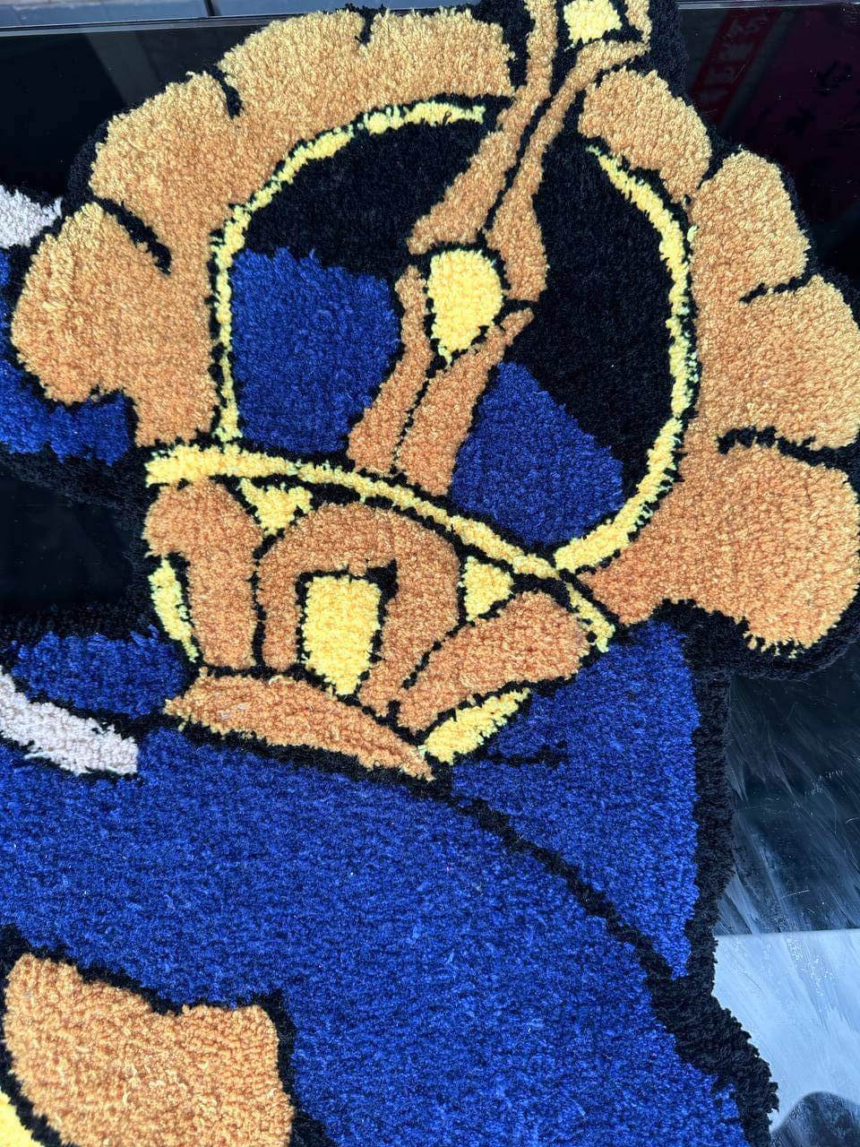 Tufted Tibetan Meditation Rug - Vajra Hand